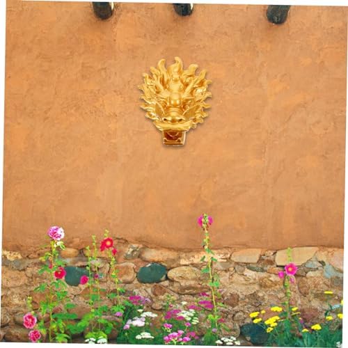 Dragon Head Fountain Wall Mounted Resin Decor for Garden Wall - Image 7