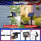 btfarm 4 Pack Red White and Blue Solar Fairy Lights - Image 7