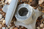 Pagoda Concrete Lantern, 2-piece Grey/Gray Finish Outdoor Garden Statue Oriental - Image 3
