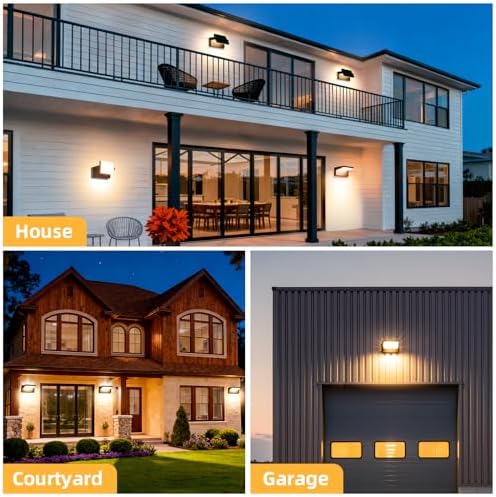 40W Outdoor LED Wall Light with 350° Rotatable Panel - Image 4