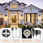 MATAMEYE Outdoor Wall Light Jelly Jar Shape, Front Porch Lighting, 2 Pack - Image 6