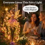 Enchanted Flower Fairy Solar Garden Light, Outdoor Figurine Statue with LED - Image 4