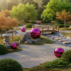 Decorative Garden Gazing Ball, Stainless Steel Globe Mirror Sphere, Reflective Garden Balls Gazing Ball Shiny Home Indoor Ornament (Dia: 14 inch) - Image 6
