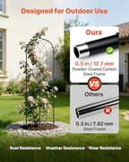 VEVOR Garden Trellis, 71 x 20 inch Rose Trellis, 2 Packs Garden Flower Rose Trellises with Powder-Coated Finish & Convenient Locking Design, Plant Support Trellises for Flowers, Vegetables, Roses - Image 3