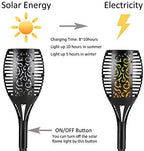 96 LED 3-Lighting Modes Solar Torch Light Dancing Flickering Flame Lamp (2 Pack) - Image 2