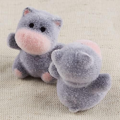Factory Direct Craft Package of 24 Flocked Miniature Gray Hippos - Tiny Hippo Shapes for Crafting - Image 3