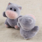 Factory Direct Craft Package of 24 Flocked Miniature Gray Hippos - Tiny Hippo Shapes for Crafting - Image 3