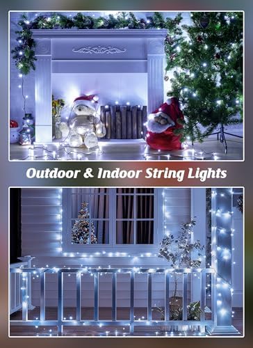 Brightown 4 Pack Solar Christmas Lights Outdoor, 184FT 480 LED, Pure White - Image 3