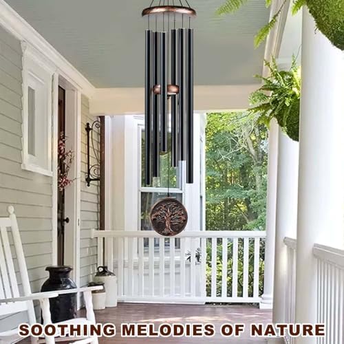 Large 48" Tree of Life Wind Chime, Vintage Deep Tone Outdoor Decor - Image 4