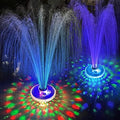 LanPool Floating Water Fountain with Underwater Lights, Powered Pump Outdoor, 3 Modes Sprinkler Waterfall Fountain for Inground Above Ground Pool, Pond-Blue-1PC by LanPool