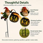 Magical Flying Gnome Cauldron Solar Garden Light Holiday Watering Can Light - Image 6