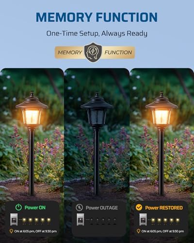 DEWENWILS 150W Low Voltage Landscape Transformer with Photocell Sensor, 120V AC to 12V/15V AC, Low Voltage Transformer for LED Landscape Lights, Spotlight, Weatherproof Stainless Steel, ETL Listed - Image 4