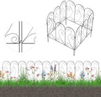Zhongma Decorative Metal Garden Fence,Pack of 4pcs, Total 26" H x 100" L by Zhongma