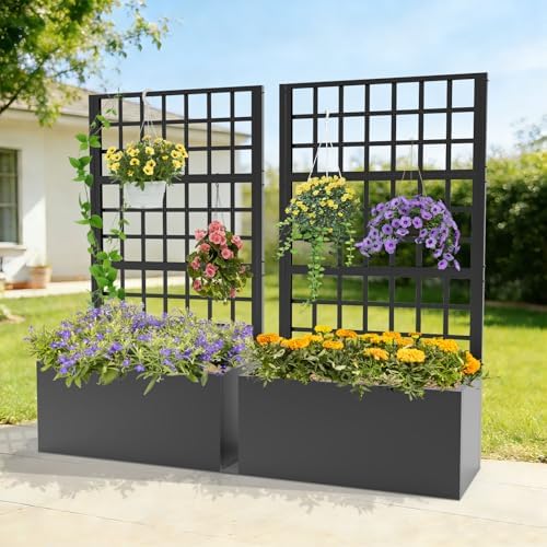 Metal Planter Box with Trellis,63"(H)*31.5(L)*15.8"(W) - Image 7