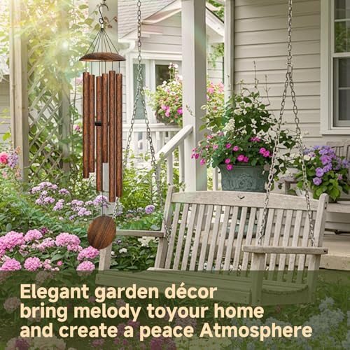 45" Large Wind Chimes for Outside,6 Thick and Bold Aluminum Tubes (Vintage) - Image 5