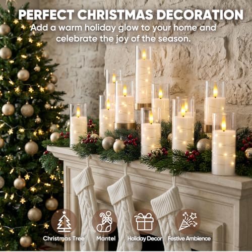 Raycare 7 Pack Flameless Battery Operated Pillar Candles with Remote Timer - Image 3