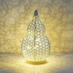 Moroccan Style Vintage Lantern Metal Decorative Table Lamp 9.84" Tall Moroccan Lantern Decorative Candle Holder Lamp for Home Living Room Bedroom Garden Yard Weddings Parties 03 - Image 3