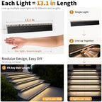 SHONELIGHTING Solar Step Lights Outside, 33 Focused LEDs, Stair Light, 6PK - Image 2