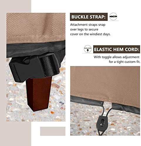 ULTCOVER Waterproof Square Patio Fire Pit Table Cover 28 inch - Image 5