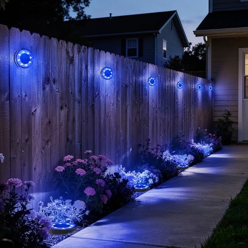 Joomer 12 Pack 2.9inch Solar Ground Lights Outdoor, Blue - Image 5