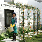 Half Arch Trellis - Garden Arch Trellis Size: 24in(L)*94.5in(H) - Image 6