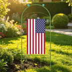 Liitrton 2 Pack Garden Flag Holder Stand Fits Max 14" x 25" Flags, Decorative Metal Yard Flag Holder for Outside Seasonal Holiday Christmas Garden Decor-Flag Not Include (Green) - Image 3
