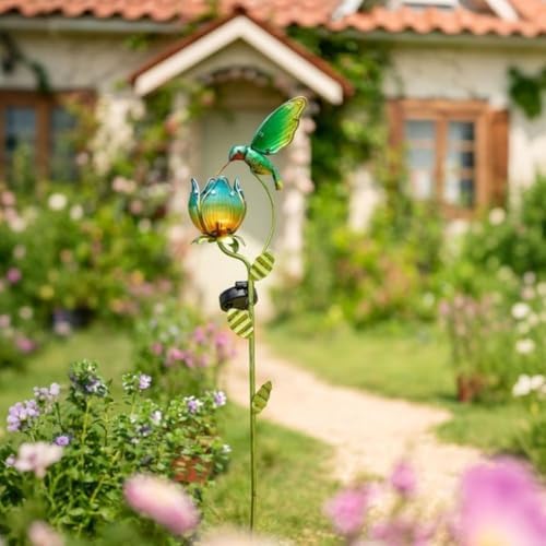 6 Pack Solar Lights (Flower & Animal Solar Light Green) - Image 3