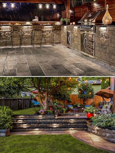 5W Retaining Wall Lights,7 inch LED Hardscape Lighting Low Voltage Landscape Paver Lights 12V 24V Step Lights Outdoor IP66 Waterproof 3000K Soft White Stair Deck Lighting (8 Pack+Connectors) - Image 4