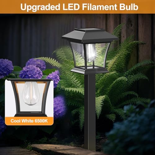 Sparkblaze 10 Pack Solar Pathway Lights Outdoor, Cold White - Image 2
