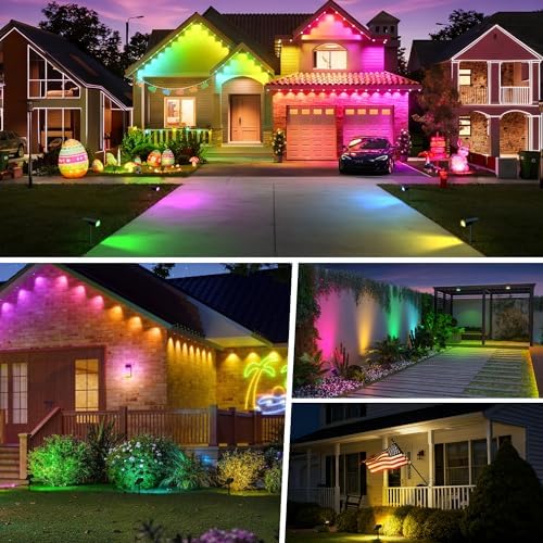 WENATY Solar Spot Lights Outdoor Color Changing 6 Pack Halloween Spotlights - Image 6