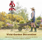 Red Tulip Wind Spinners Outdoor - 87" H Large Yard Spinners - Image 4