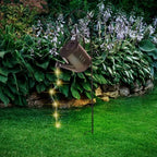 Solar Watering Can Lamp for Lawn and Patio Metal Black Decorative Lighting - Image 7