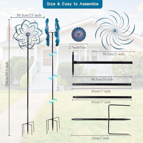 Stargarden Wind Spinners Outdoor -Metal Large Kinetic Wind Spinners - Image 5