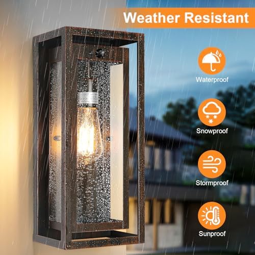 15" Motion Sensor Outdoor Wall Lights, Outdoor Sconces, 2 Pack - Image 4