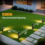 Tribesigns 6-Pack Low Voltage Landscape Lights, 4.8W LED Pathway Lights, 3000K Outdoor Landscape Lighting for Walkway, Garden, Yard UL&ETL Listed, IP65 Waterproof, 12-24V Aluminum Alloy, Black - Image 6