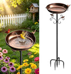 50" Tall Metal Bird Bath for Outside, Water Feeder Bowl Outdoors by Unknown