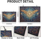 Personalized Rectangle Mosaic Divine Halo Stained Glass Suncatcher Stained Glass Window Hangings Birthday Gift for Mom Grandma Teacher Women Friend Memorial Hook - Image 3