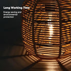 Solar Lantern Outdoor Water Proof Hanging Rattan Solar Lights, Water Proof Decorative Rattan Lantern for Table Patio Garden Yard Porch - Image 4