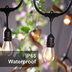 SUNTHIN Outdoor String Lights, 48FT Commercial Grade String Light with 15 11W Dimmable Edison Vintage Bulbs, Hanging for Outside, Patio, Garden, Backyard, Porch, Deck, Pergola, Party - Image 5
