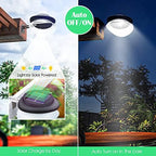 DBF Outdoor Solar Gutter Lights - Solar Fence Lights Outdoor Waterproof LED Deck Lighting Wall Mount Decorative Auto On/Off for Eaves Yard Garage Garden Deck Patio Railing (6 Pack) - Image 3