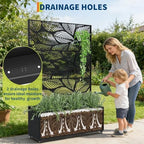 GarveeLife Metal Planter Box with Trellis and Wheels 71"x47"x16" - Image 6