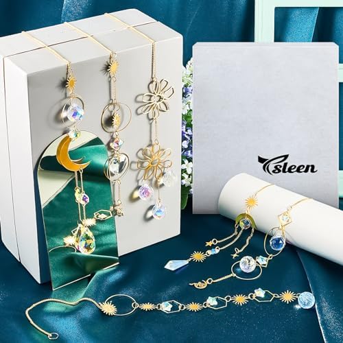 Ysleen 16 Pcs Hanging Crystals Suncatcher for Window with Chain, Rainbow - Image 4