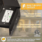 2 Pack Outdoor Porch Lights, Dusk to Dawn Wall Lighting with GFCI Outlet - Image 3