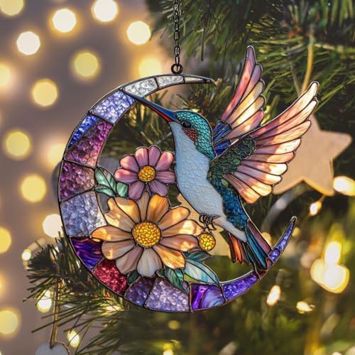 Floral Hummingbird Acrylic Suncatcher - Image 6