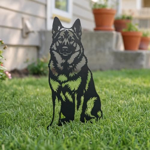Dog Metal Garden Stake - Weatherproof Dog Silhouette Yard Art, Decorative Outdoor Sign for Lawn & Patio, Heartfelt Gift for Rough Collie Lovers(Sit,14") - Image 2