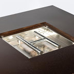 28'' Propane Fire Pit Table, 50,000 BTU Fire Table with Steel Lid, Big Legs, Laval Rocks, Deck Safe Fire Pit, Gas Fire Pits for Outside Patio, Brown. - Image 5