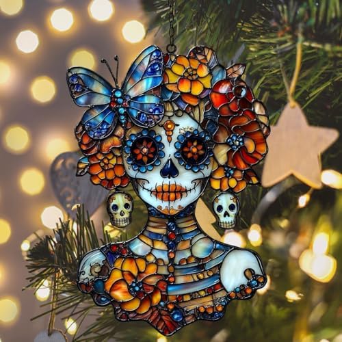 Floral Skeleton Acrylic Suncatcher - Image 6
