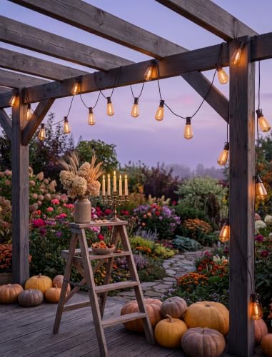 25FT Halloween Orange ST38 LED Outdoor String Lights with 25 Orange Edison Bulbs, Connectable Waterproof Hanging Patio Lights for Halloween, Thanksgiving, Backyard, Porch, Party Decor - Image 4