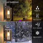 BesLowe Outdoor Wall Light Fixtures, Oil-Rubbed Bronze Wall Lanterns - Image 2