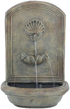 Sunnydaze Seaside 27 in Outdoor Wall Water Fountain with Pump - Florentine - Image 6